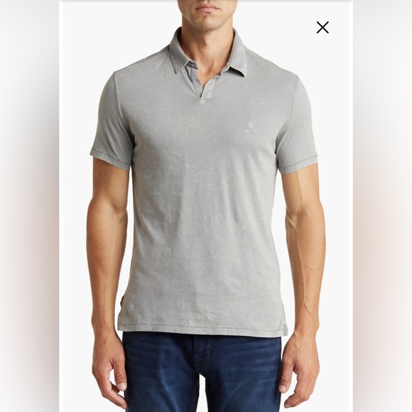 John Varvatos Other - John Varvatos Marble Wash Polo Shirt in Gray